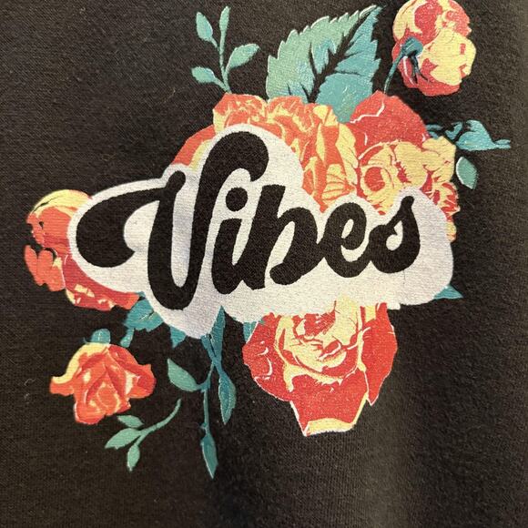 Vibes Hoodie Mens Medium Floral Graphic Basketball Attitude Streetwear DT6100 - Picture 5 of 10